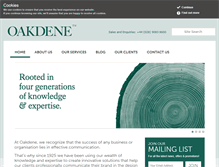 Tablet Screenshot of oakdene-services.com